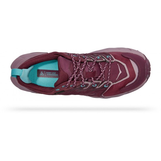 Hoka Anacapa Low GTX Hiking Shoes Grape Wine/Elderberry Women