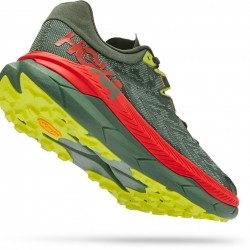 Hoka Tecton X Trail Running Shoes Thyme/Fiesta Men