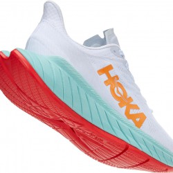 Hoka Carbon X 2 Road Running Shoes White/Blazing Orange Men