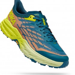 Hoka Speedgoat 5 Trail Running Shoes Blue Coral/Evening Primrose Men