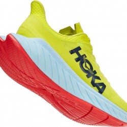 Hoka Carbon X 2 Road Running Shoes Evening Primrose/Fiesta Men