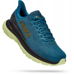 Hoka Mach 4 Road Running Shoes Blue Coral/Black Men