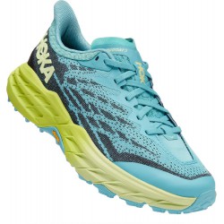 Hoka Speedgoat 5 Trail Running Shoes Coastal Shade/Green Glow Women