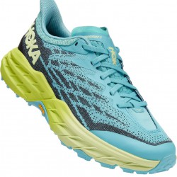 Hoka Speedgoat 5 Trail Running Shoes Coastal Shade/Green Glow Women