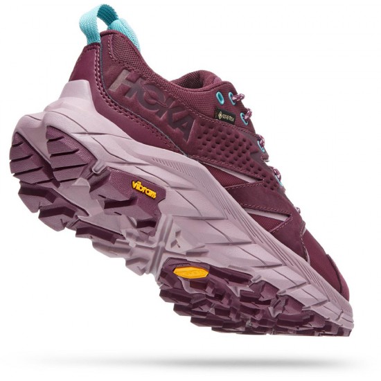 Hoka Anacapa Low GTX Hiking Shoes Grape Wine/Elderberry Women