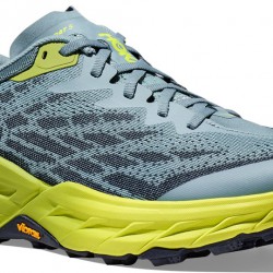 Hoka Speedgoat 5 Trail Running Shoes Stone Blue/Dark Citron Men