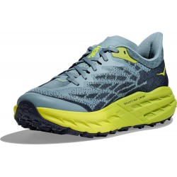 Hoka Speedgoat 5 Trail Running Shoes Stone Blue/Dark Citron Men