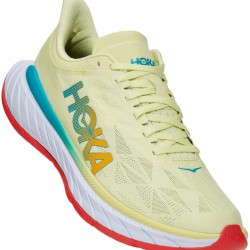 Hoka Carbon X 2 Road Running Shoes Luminary Green/Hot Coral Men