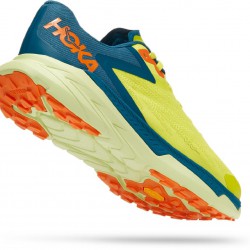 Hoka Zinal Trail Running Shoes Evening Primrose/Blue Coral Men