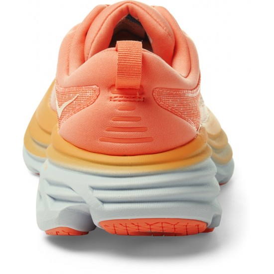 Hoka Bondi 8 Women's (Shell Coral/Peach Parfait) | Ahh Comfort Shoes