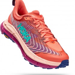 Hoka Mafate Speed 4 Trail Running Shoes Camellia/Peach Parfait Women