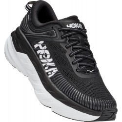 Hoka Bondi 7 Road Running Shoes Black/White Men