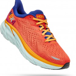 Hoka Clifton 8 Road Running Shoes Fiesta/Bluing Men