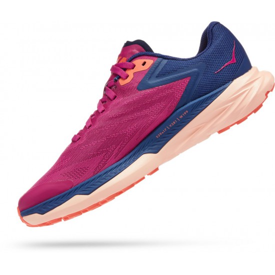 Hoka Zinal Trail Running Shoes Festival Fuchsia/Bellwether Women