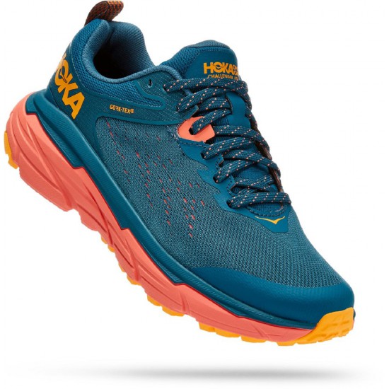 Hoka Challenger ATR 6 GTX Trail Running Shoes Blue Coral/Camellia Women