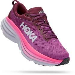 Hoka Bondi 8 Road Running Shoes Beautyberry/Grape Wine Women