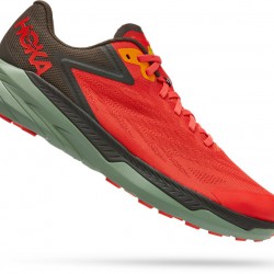 Hoka Zinal Trail Running Shoes Fiesta/Black/Olive Men