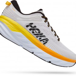 Hoka Bondi 7 Road Running Shoes Nimbus Cloud/Radiant Yellow Men