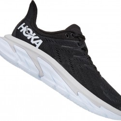 Hoka Clifton Edge Road Running Shoes Black/White Women