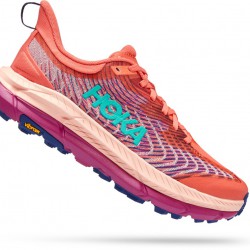 Hoka Mafate Speed 4 Trail Running Shoes Camellia/Peach Parfait Women