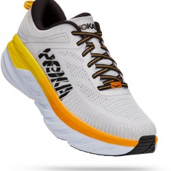 Hoka Bondi 7 Road Running Shoes Nimbus Cloud/Radiant Yellow Men