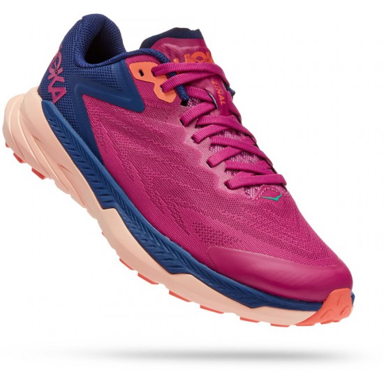 Hoka Zinal Trail Running Shoes Festival Fuchsia/Bellwether Women