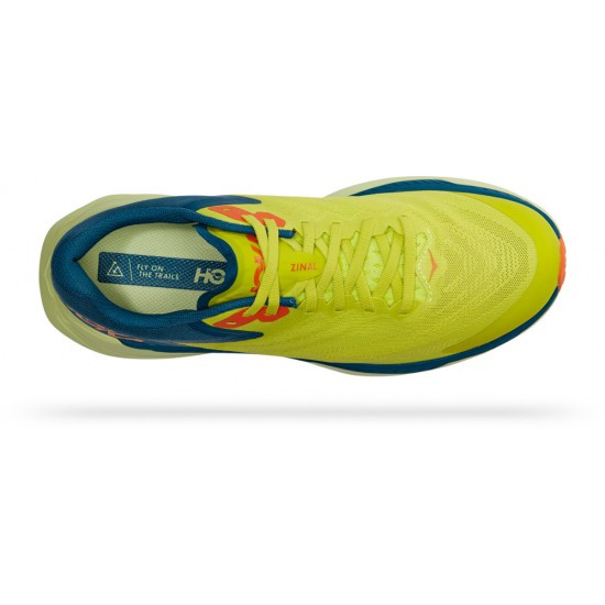 Hoka Zinal Trail Running Shoes Evening Primrose/Blue Coral Men