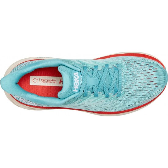 Hoka Clifton 8 Road Running Shoes Aquarelle/Eggshell Blue Women